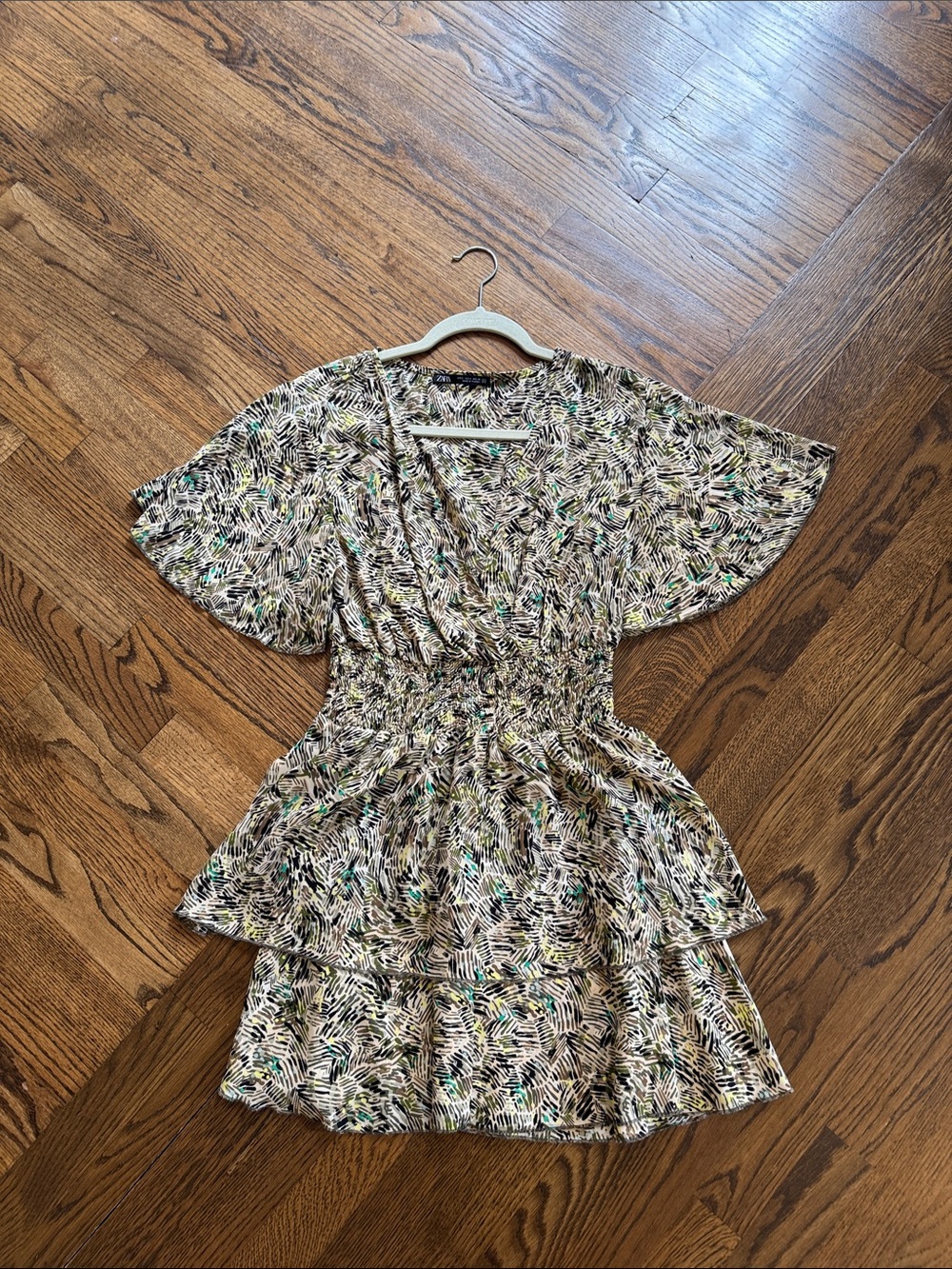 Zara Multi-Color Tiered Mini Dress